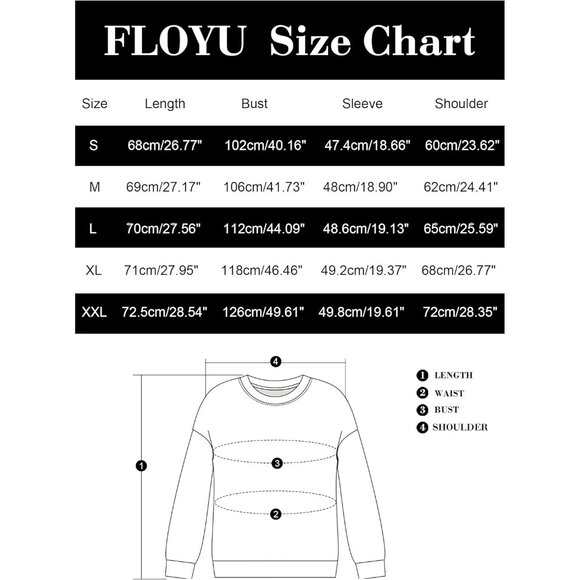 Women's Christmas Sweatshirt Cotton Polyester Spandex Cat Lover Holiday Top - Picture 6 of 6